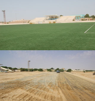 Projet de réalisation des travaux d’infrastructure du Stade de la Capital avec mise en place d’une pelouse synthétique